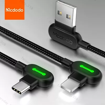 $21.99 • Buy MCDODO Fast Smart LED Charging Data Cable For Type-C,Micro-USB, IPhone 12 11 X