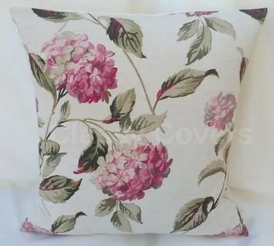£15.95 • Buy Laura Ashley Designer Cushion Cover  HYDRANGEA  Pink/Natural Various Sizes