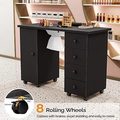 Manicure Table Nail Desk Beauty Workstation W/Dust Collector Storage Drawers • $179.99