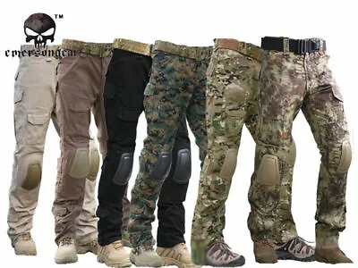 Tactical Pants With Knee Pads Emerson Camping Hiking Hunting Trousers Outdoor Uk • £47.99