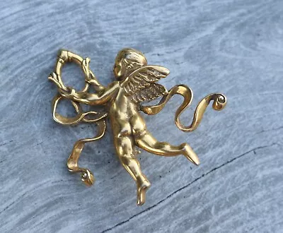 Vintage MMA Metropolitan Museum Of Art Angel Cherub CUPID Pendant & Pin Brooch • $58