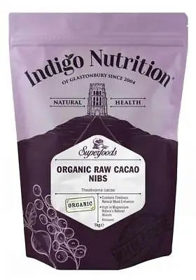 Organic Cacao Nibs - 250g - 500g - 1kg - Raw - Indigo Herbs • £12.95
