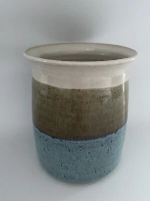 $9.99 • Buy Utensil Vase Pencil Holder Small Studio Art Pottery Signed  5  Tall