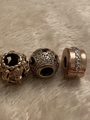 $22.17 • Buy Pandora Rose Gold Charm Bundle ALE R