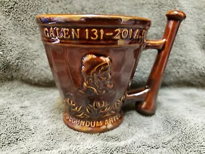 Schering Rx Galen 131-201 AD Coffee Tea Mug Cup Brown Mortar Pestle Ceramic  • $27.50