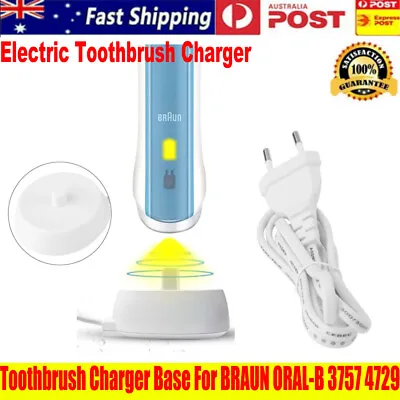 $18.67 • Buy Toothbrush Dock Charger Base For BRAUN ORAL-B 3757 4729 OralB Model AU Plug
