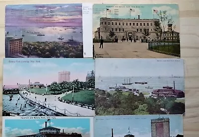 Vintage New York City Postcards: Battery Park Aquarium LOT OF 6 • $1.99