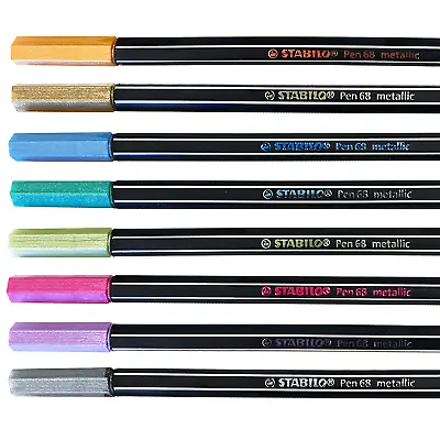 £3.79 • Buy Stabilo Pen 68 Premium Felt Tip Fineliner Pens - 1.4mm - Metallic Colours