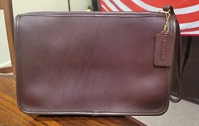 Vintage Coach Leather Brown/burgundy  10  Wristlet Purse~ #9932~ Leather • $94.99
