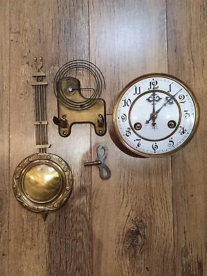 Junghans Vienna Wall Clock Parts 'a11' Movement / Pendulum Etc For Spares/repair • $48