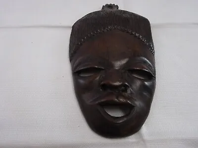 Small 6.5  Miniature Tribal Face Mask Carved Wood Africa Souvenir • $5