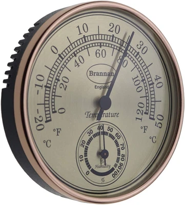 £13.11 • Buy Brannan Thermometer Hygrometer Gilt Dial Garden Greenhouse Home Office - And