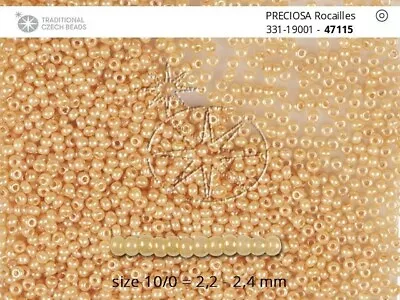 Czech 10/0 Preciosa Rocaille Glass Seed Beads 12-strand Hanks 3 • $4.49