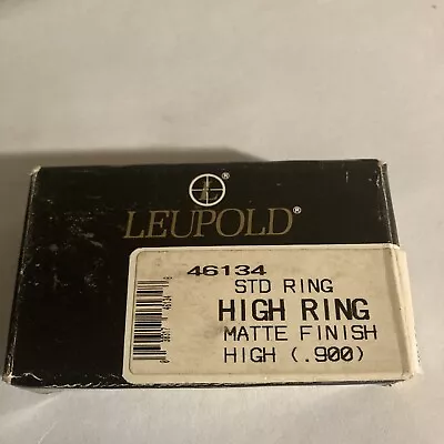 Leupold 46134 STD 1  High (.900) Scope Mount Rings Matte New Old Stock • $38