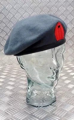 Genuine British Military QARANC Blue Grey Wool Beret Red Tear Drop Tab New • $48