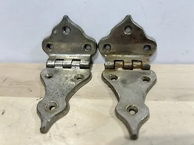 Vintage Pair Of Ice Box Refrigerator Door Hinges - Non-Magnetic Plated Metal C • $23.95