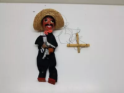 Vintage Mexican Handmade Stringed Ceramic Marionette (Pancho Villa) • $9.99
