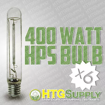 CASE Of 6 400 WATT HPS HIGH OUTPUT SODIUM GROW BULB LAMP 400w Hydroponics W HO • $99.95