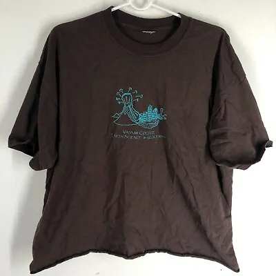 Vassar College Earth Science And Geography Men's Brown Medium T-Shirt Tagless • $7.79