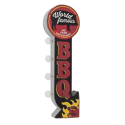 World Famous BBQ Vintage Marquee LED Sign Double Sided Grillin N Chillin • $69.99