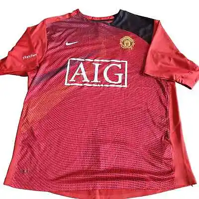 Mens Fc Manchester United 2008/2009 Training Soccer Football Shirt Jersey Size M • $13