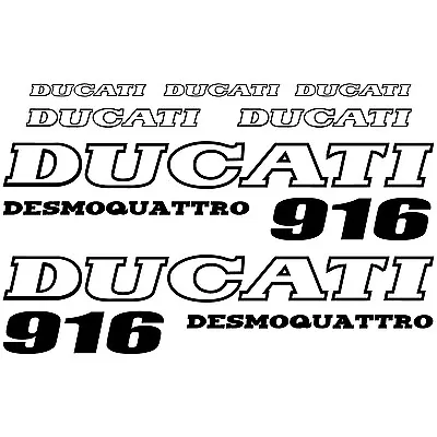 FITS MAXI SET DUCATI DESMOQUATTRO 916 Vinyl Stickers Sheet Motorcycle Tank • £8.49