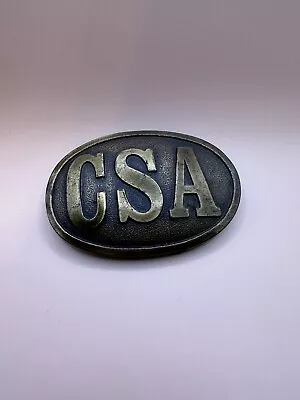 Replica CSA Civil War USA  Solid Brass Belt Buckle 1994 • $12