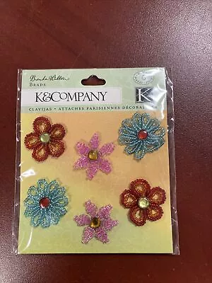 K & Company Beaded Flower Brads Mira • $9.99