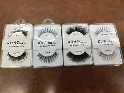 Da Vinci Eye Lashes 100% Human Hair Black 1Piece Choose Number • $9.98