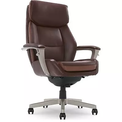 La-Z-Boy Alton Ergonomic Bonded Leather Swivel Executive Chair Brown (51544-BRN) • $416.86