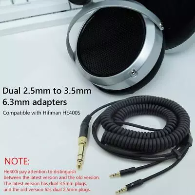 Audio Headset Spring Cable For Hifiman HE400S/HE-400I/HE560/HE-350/HE1000 Cords • $21.09