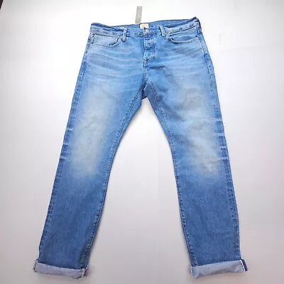 J. Crew 484 Narrow Tapered Leg Jeans Mens 36 X 32 Blue Selvedge Denim Cotton NWT • $54.99