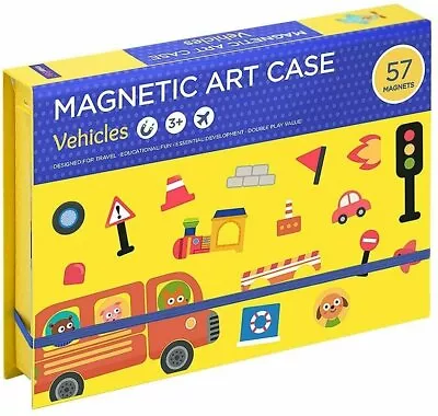 Magnetic Puzzles Vehicles Game And Board With Drawing Pen Preschool Jigsaw • $12.99