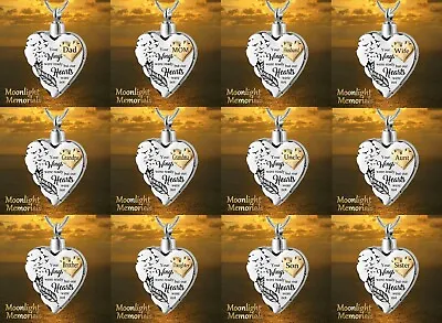 New Heart Your Wings Were Ready Cremation Urn Keepsake Ashes Memorial Necklace • $15.95