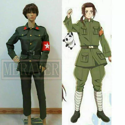 Axis Powers Hetalia China Wang Yao Military Uniform APH Cosplay Costume  • $52