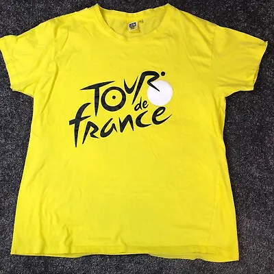 Tour De France Shirt Adult Size Extra Large Yellow Official Product Cotton • $22.50