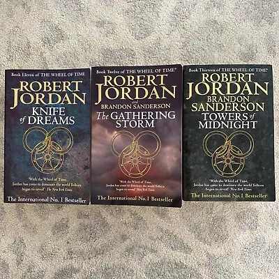 The Wheels Of Time: 3 X Books 11 12 & 13 By Robert Jordan. Knife Of Dreams. • $54.90