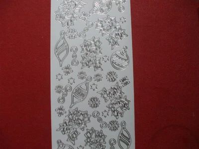 £1.99 • Buy  Christmas  Card Making  Peel Offs ;-  Silver With White Inner Bits     [34]