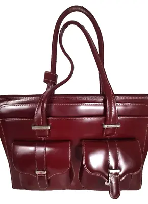 Mcklein Alexis Burgundy Maroon Red Laptop Bag Travel Case Briefcase • $99.99