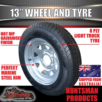 13x4.5 & 155R13C HT Holden Boat Trailer Galvanised Sunraysia Wheel Rim & Tyre • $99