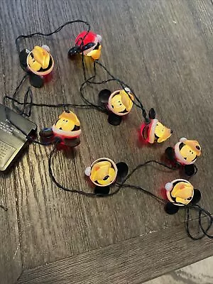 Vintage Disney Mickey Christmas String Light Set 8 Lights • $12.99