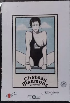 Chateau Marmont Hollywood Patrick Nagel Ltd. Edition Signed Fairchild Paris • $145