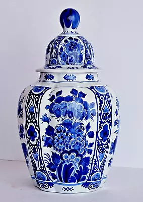 Royal Delft Porceleyne Fles Ginger Jar Lidded Vase Excellent - The Original Blue • $189