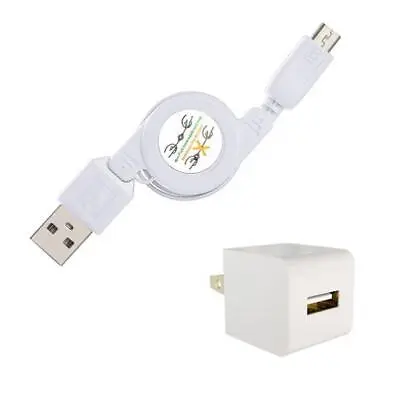HOME CHARGER RETRACTABLE MICRO USB CABLE POWER ADAPTER CORD For PHONES & TABLETS • $14.76
