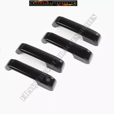 For FORD F-250/350 Superduty 17 18 Black Gloss Color 4 Door Handle Covers W/O S • $15.88