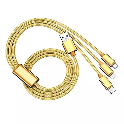 3 In 1 USB-C To USB-A Charging & Data Cable (4FT 1.2M) • $0.99