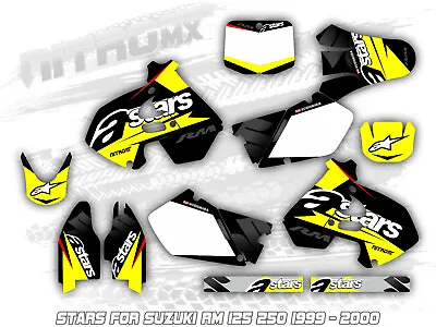 NitroMX Graphics Kit For SUZUKI RM 250 1999 2000 Motocross Decals Stickers • $149.90