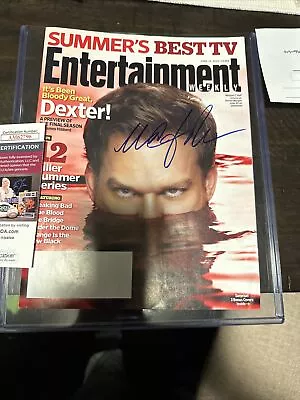 MICHAEL C HALL SIGNED Magazine No Label JSA AUTOGRAPH DEXTER MORGAN COA Auto • $159.95