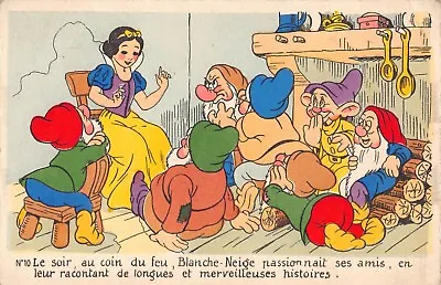 Postcard Snow White Seven Dwarves Walt Disney France Postcard Unposted • £7.99