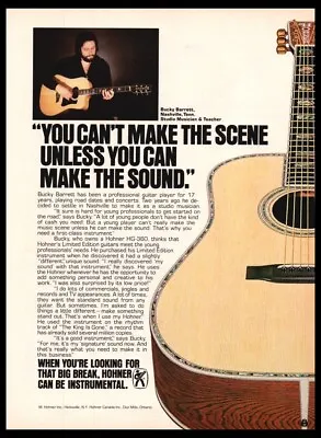 1978 Hohner Acoustic Guitars Print Ad -VTG Man Cave Music Room Décor • $7.96